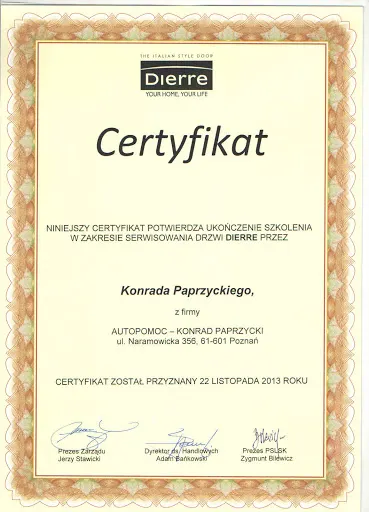 Serwis drzwi Dierre.
